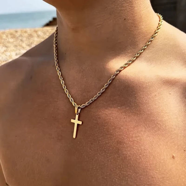 Elegant Gold Cross Necklace